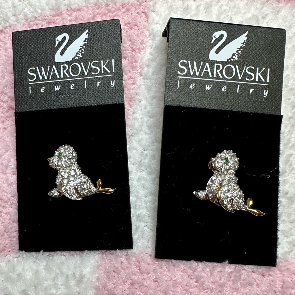 Swarovski Crystal Baby Seal Brooch